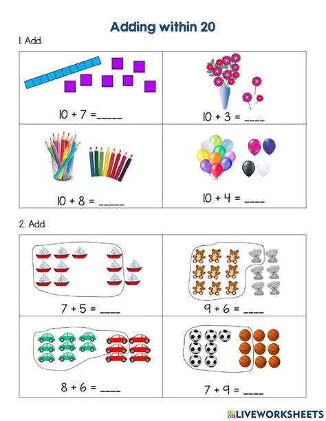 adding within 20 worksheet|twinkl addition within 20.